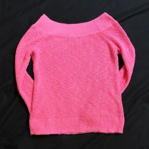 Bubblegum Off the Shoulder Sweater